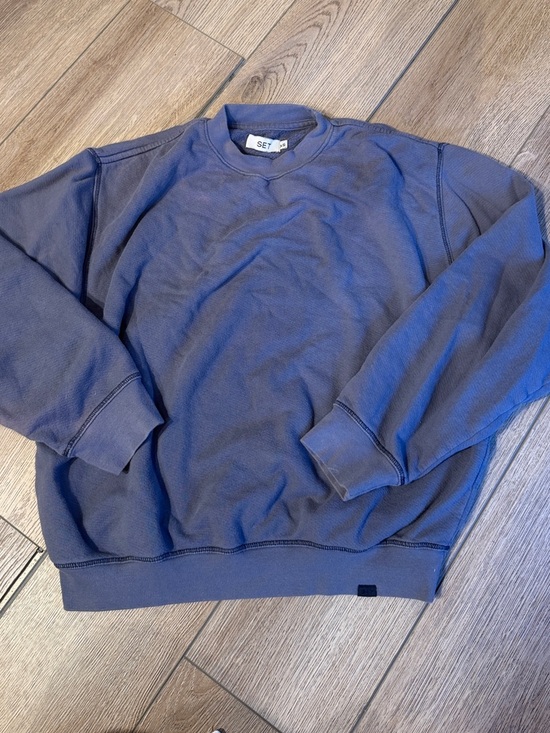 SET Active Sweaters - SET Active Women's Crewneck Sweatshirt in Faded Blue